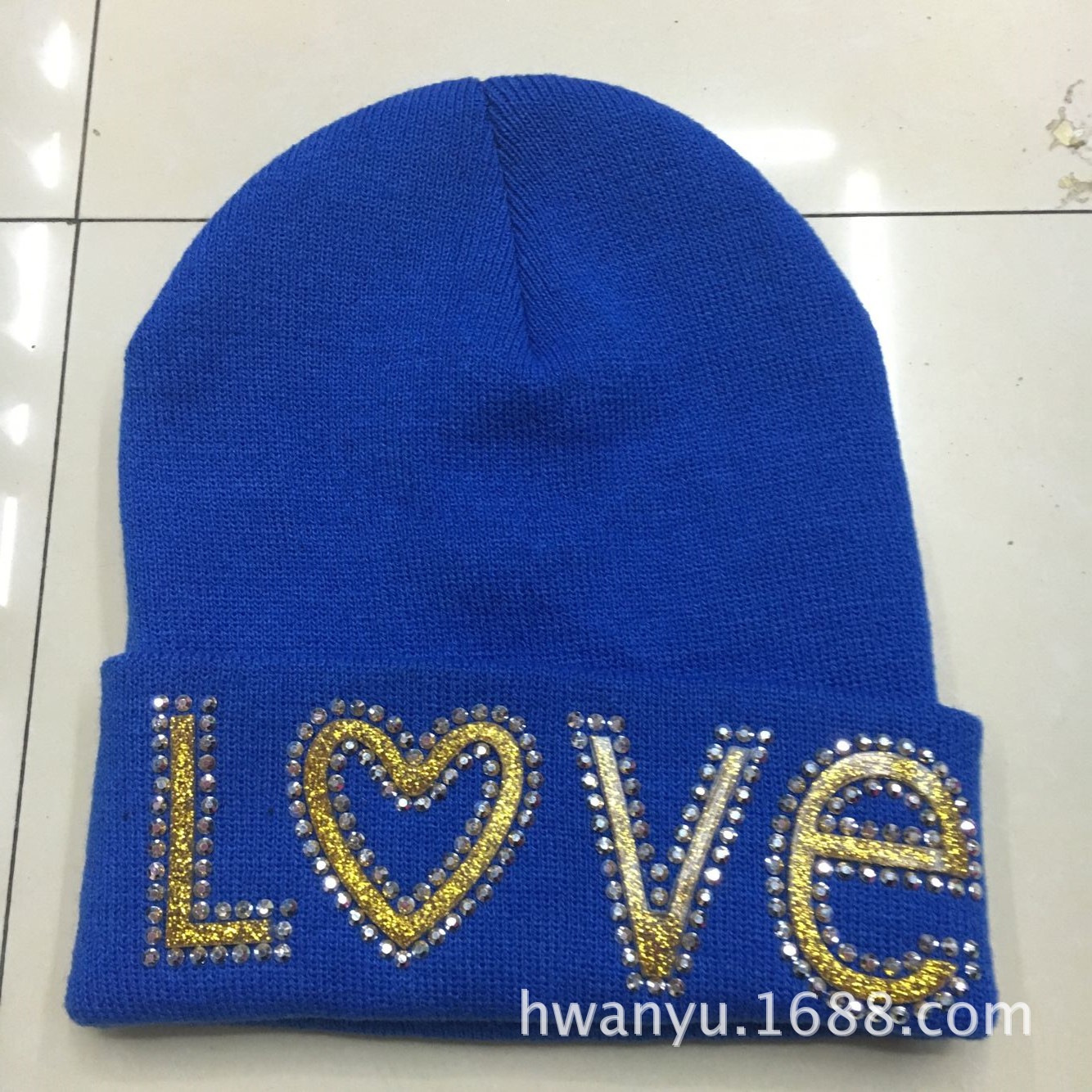 Factory Direct Sales Spot Drill Sunny Theory Knitted Hat Luminous Hat Embroidered Hat Can Also Be Customization as Request