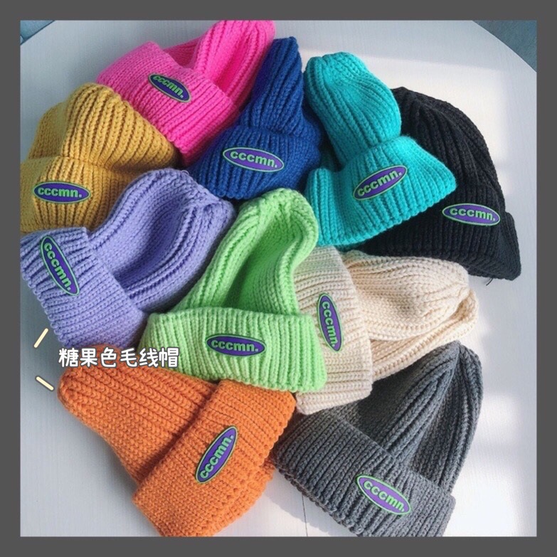 Korean Children&#039;s Hat Autumn and Winter Girls Knitted Hat Baby Medium and Big Children Boys Woolen Cap Warm Earflaps Cap Fashion Brand