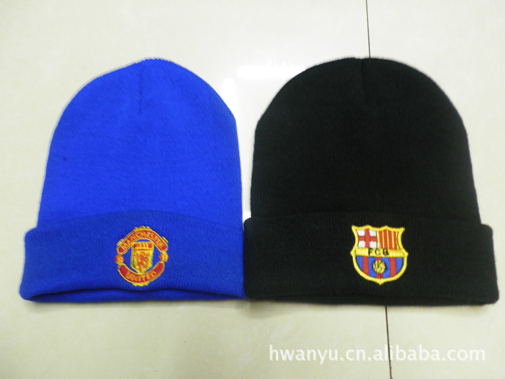 Factory Direct Sales High Quality Monochrome Hip Hop Knitted Hat Embroidered Knitted Hat Knitted Hat Monochrome Flanging Knitted Hat Factory Wholesale