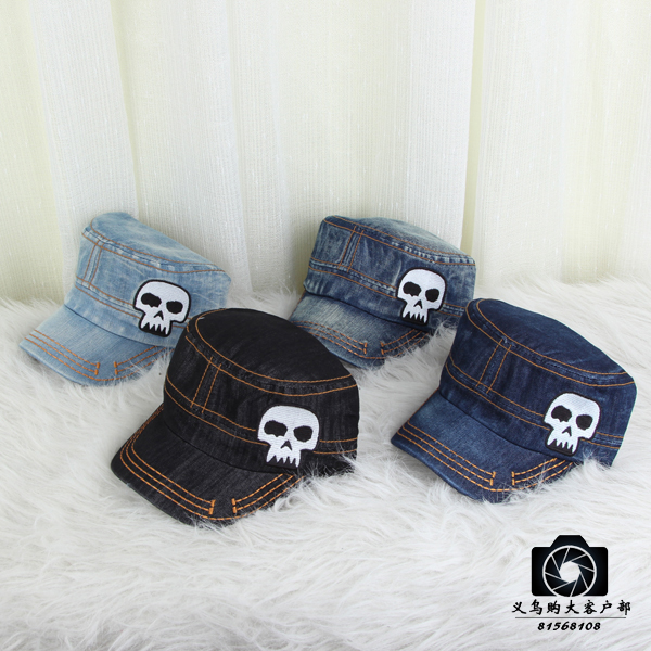 Flat hat cap cowboy cap rivet peaked cap for men and women throughout the hat hat type