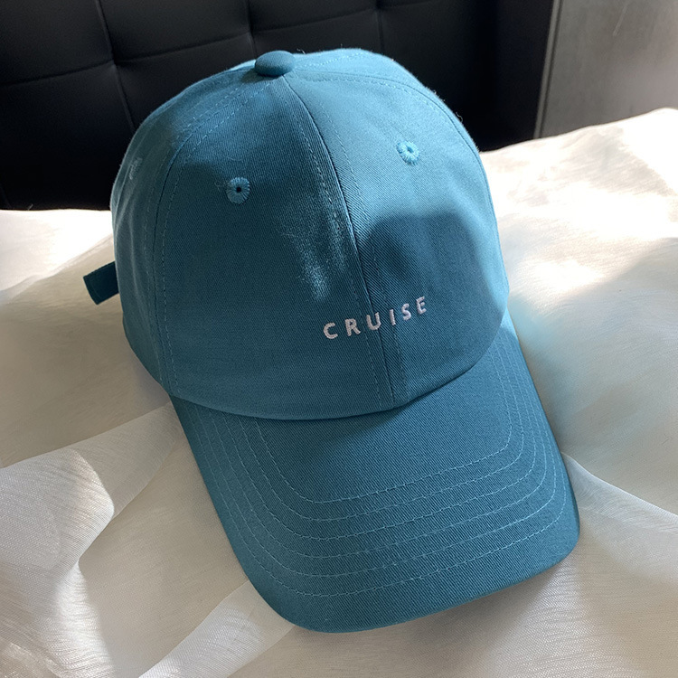 Cotton Soft Top Embroidery Small Letter Baseball Cap Student Spring and Summer Sun-Poof Peaked Cap Hat Female Male Summer Cap