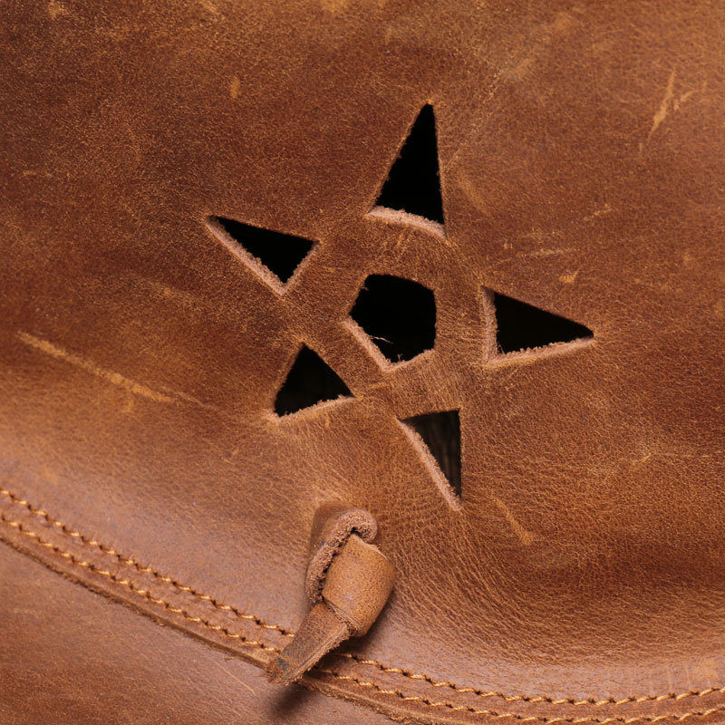 Handmade Leather European and American Retro Casual First Layer Cowhide Crazy Horse Leather Handmade Hat Leisure cap