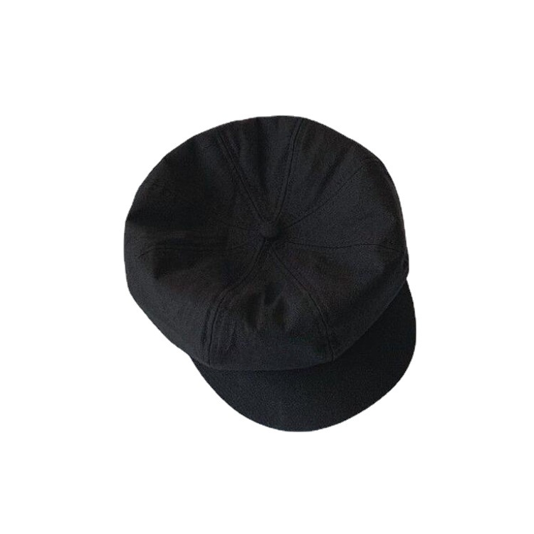 Korean Style Artistic Solid Color Cotton and Linen Octagonal Cap Autumn Men&#039;s and Women&#039;s Casual Leisure cap