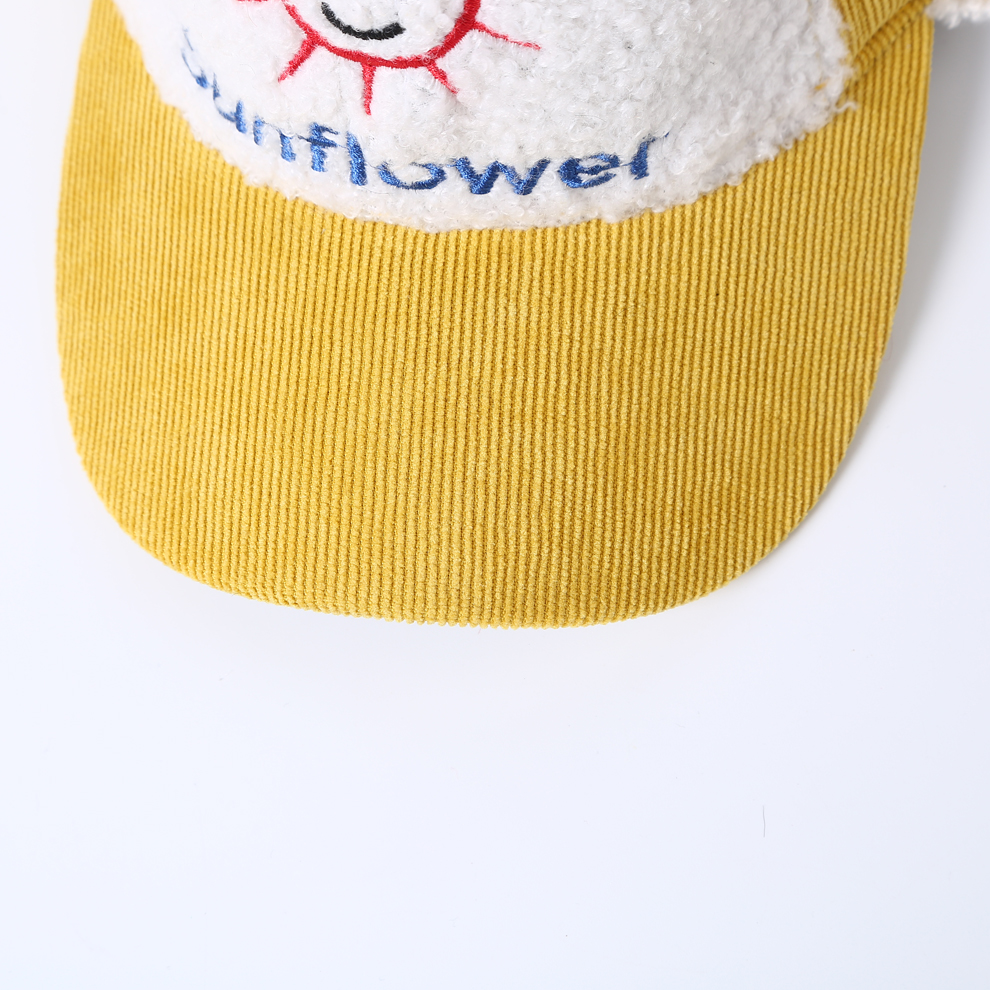 Factory Direct Sales Korean Style Lambswool Ear Protection Children Hat Winter New Students Warm-Keeping Leisure Curved Brim Peaked Cap