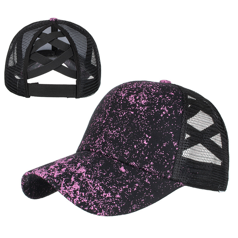Spring and Summer New Cross Tight Net Ponytail Baseball Cap Parent-child cap