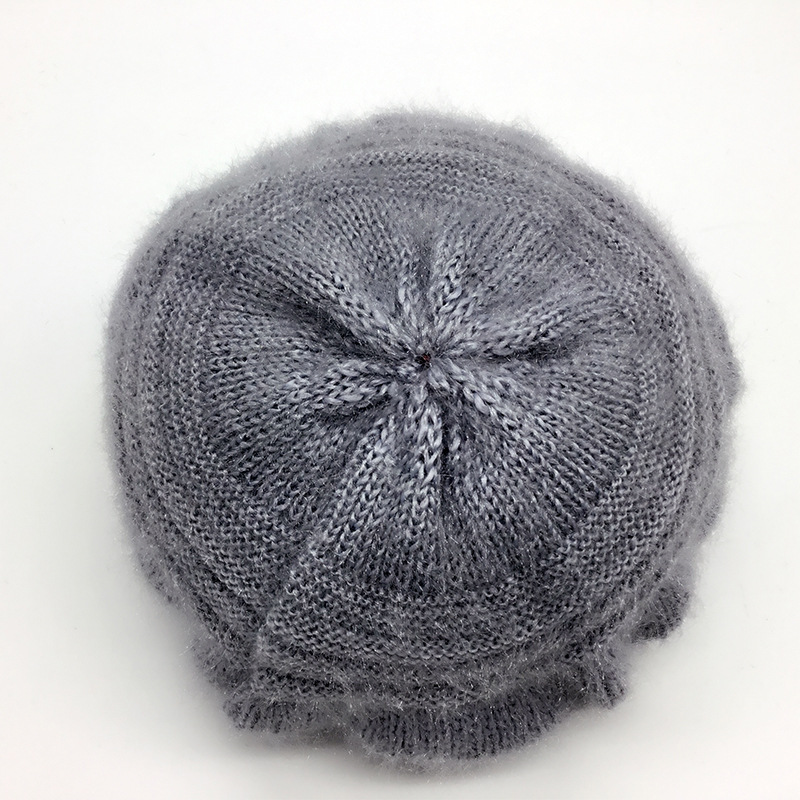 Hat for the Elderly Children Autumn and Winter Middle-Aged and Elderly Mother Grandma Woolen Cap Windproof Old Lady Thickened Knitting Hat