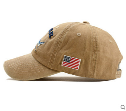 Cross-Border AliExpress EBay Abroad One Piece Dropshipping Popular Cartoon Washed Embroidered Shark Hat National hat