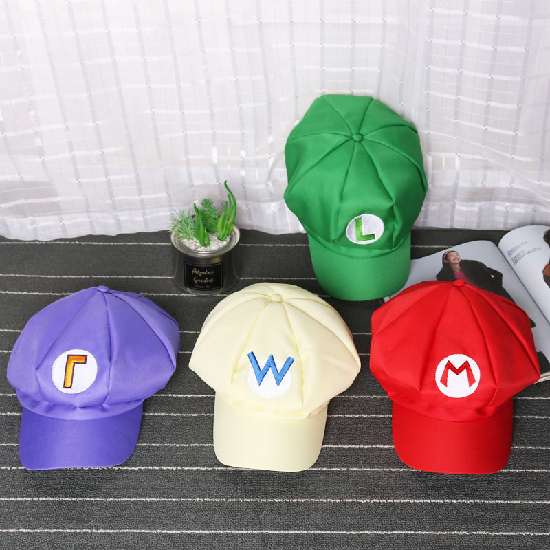 National hat Exclusive for Cross-Border Amazon Mario Octagonal Cap Super Mary Cartoon Surrounding the Game Cosplay