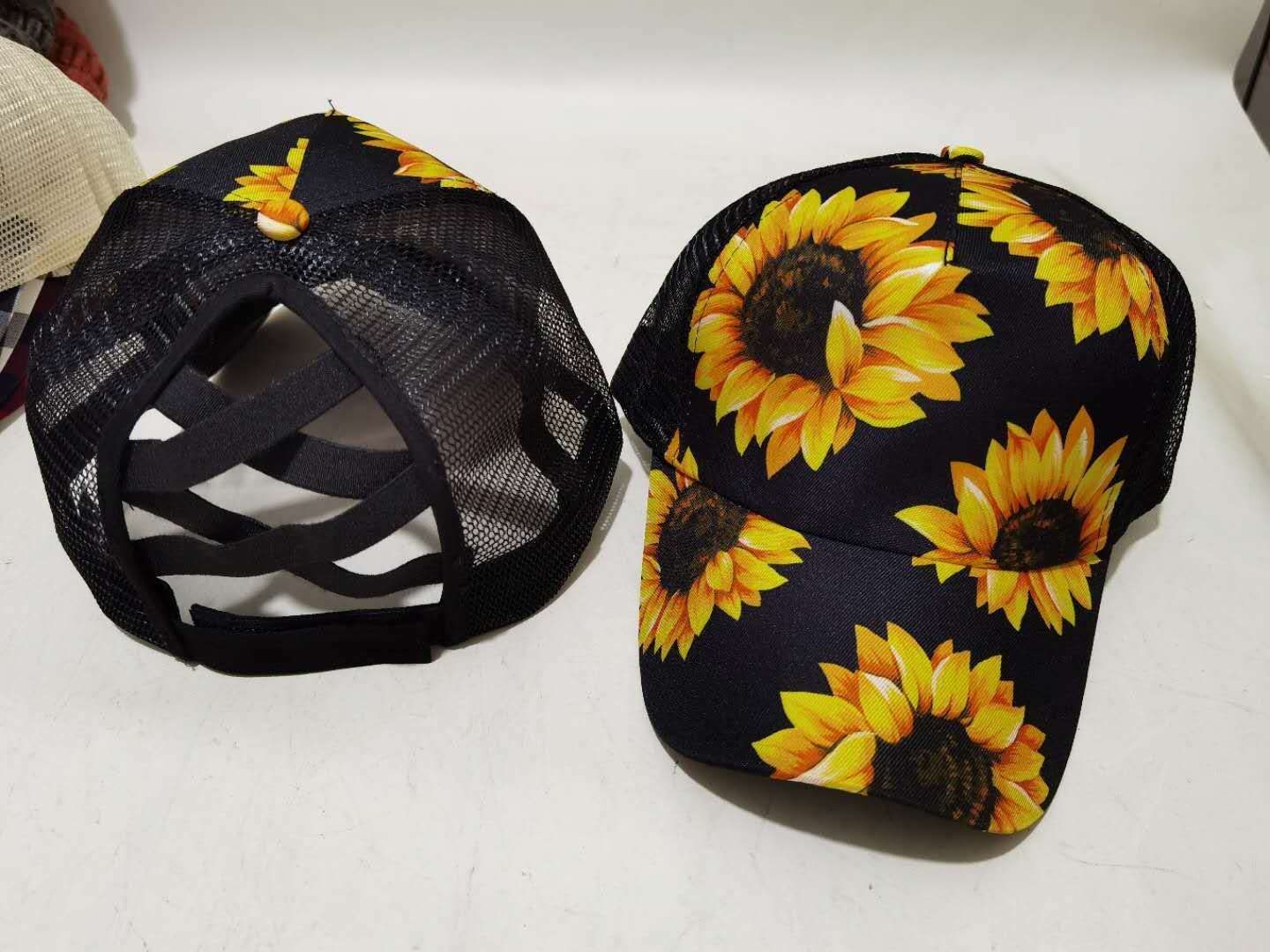 Baseball Cap Diamond Chrysanthemum Special Cross Mesh Cap