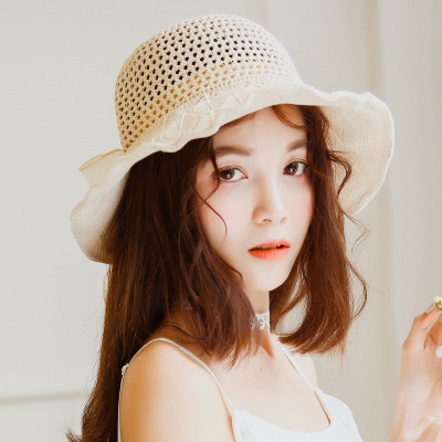 Ladies Summer Sun Hat Korean fashion Hat new cotton and linen are able Sun hat outdoor basin hat