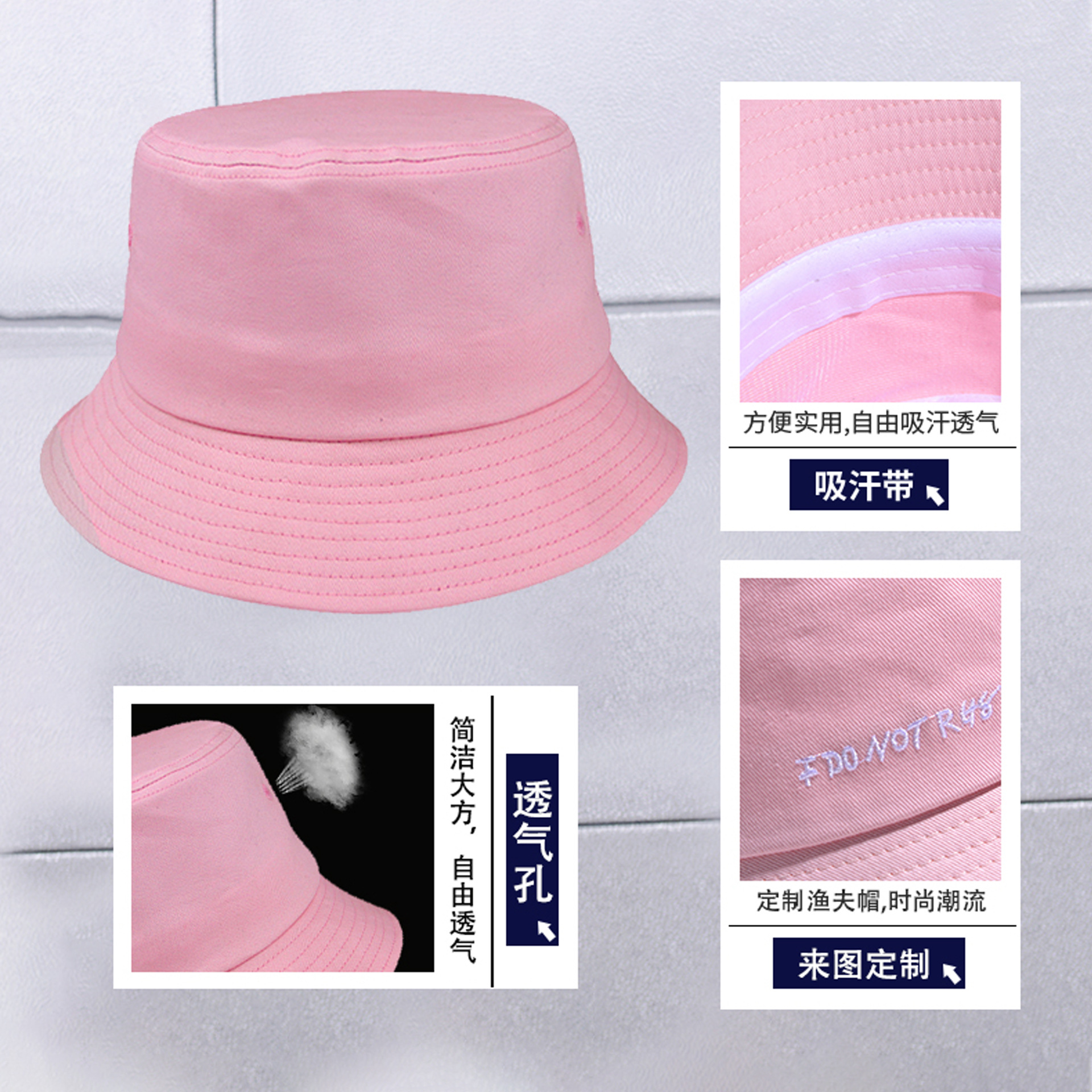 Embroidery Printing Adult Advertising Activity Hat Customized Kindergarten Bucket Hat Customized Pattern Advertising cap