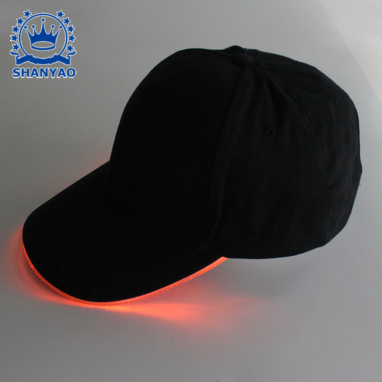 Emitting Hat Flashing Hat Midnight Light Baseball Cap Outdoor Sun Hat Sun-Proof Peaked Cap Flashing Hat Glowing hat