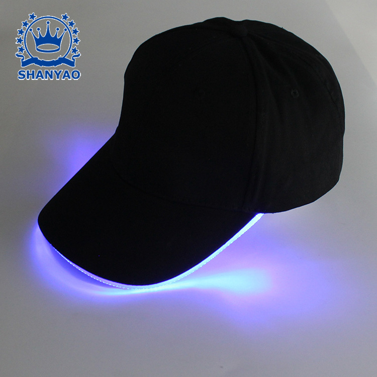 Emitting Hat Flashing Hat Midnight Light Baseball Cap Outdoor Sun Hat Sun-Proof Peaked Cap Flashing Hat Glowing hat