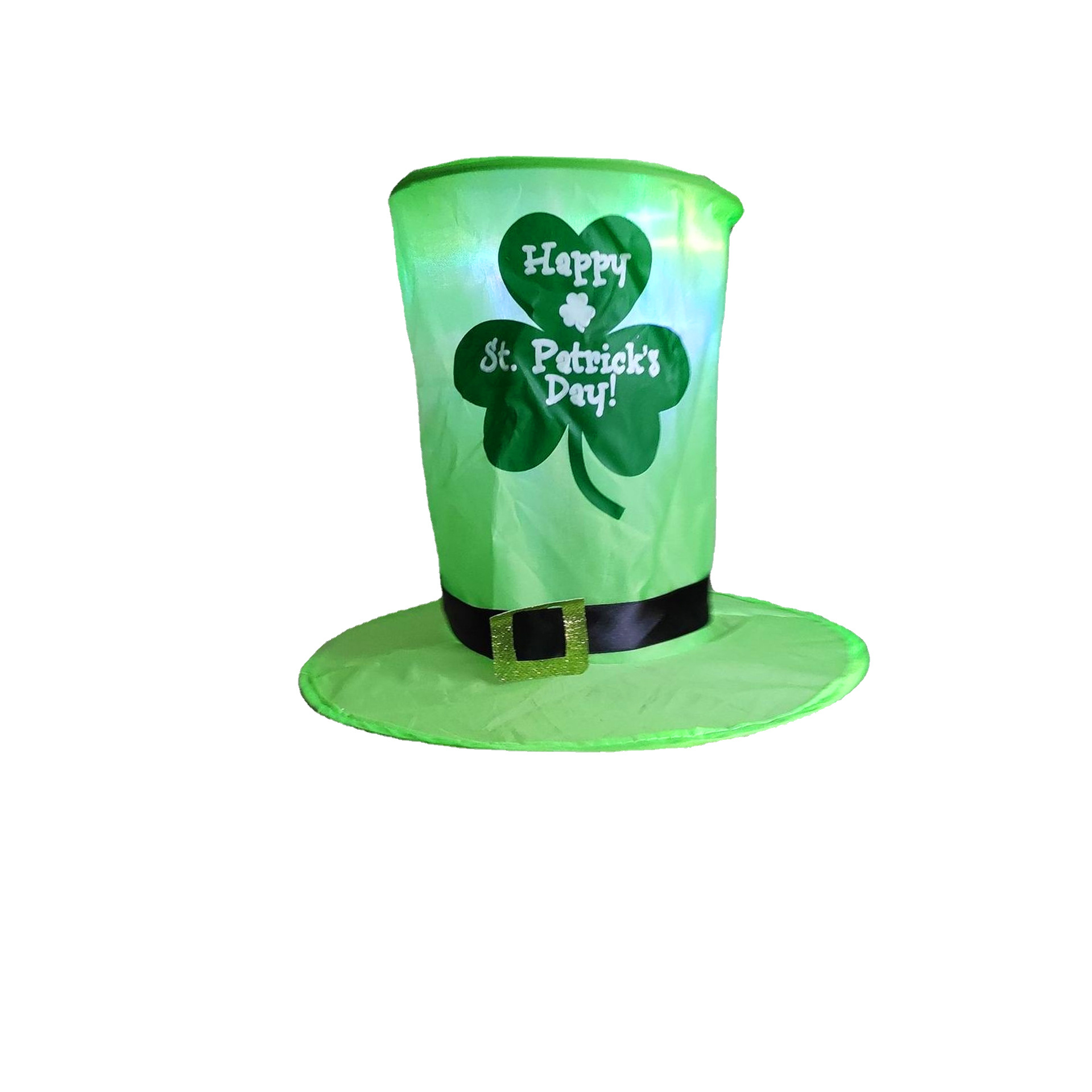Glowing hat St Patrick&#039;s Day Luminous Hat LED Light Ireland Festive Supplies Independent Station New