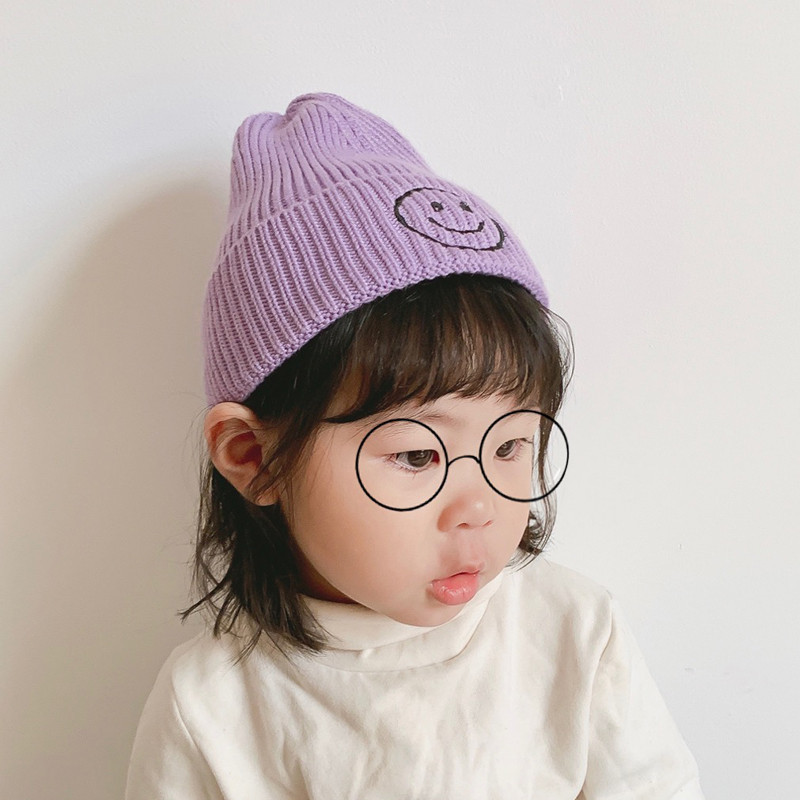 Children&#039;s Wool Hat Trendy Girls Knitted Hat Korean Ins Korean Style Candy Color Children&#039;s cap
