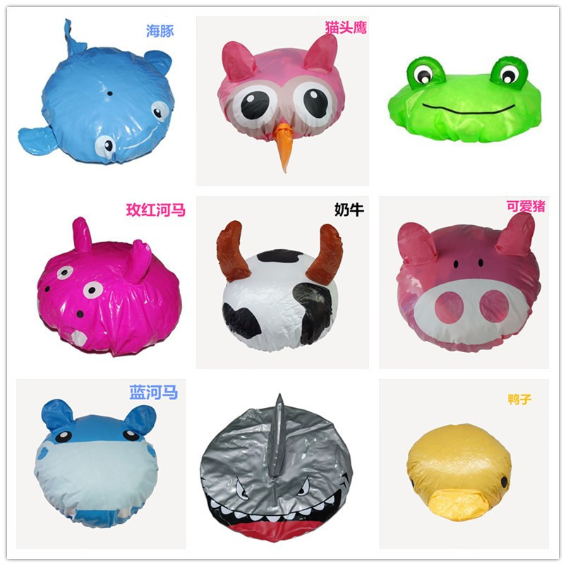 Cute Cartoon Shower Cap Waterproof Shower Cap Shampoo Cap Environmental Protection Shower Cap Cartoon Duck Shape Children&#039;s Bathing Shower Cap