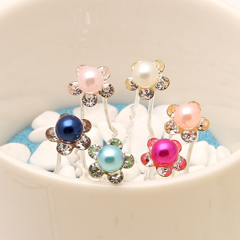 New Pearl U-Shaped Headwear Korean Fashion Hairpin Accessories Women&#039;s Accessories Pin Updo Rhinestone Wholesale