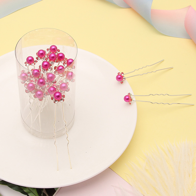 New Pearl U-Shaped Headwear Korean Fashion Hairpin Accessories Women&#039;s Accessories Pin Updo Rhinestone Wholesale