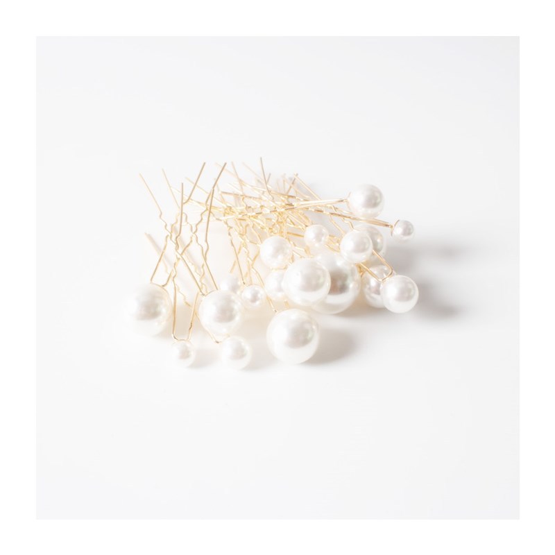 Hot Sale Hair Accessories Pearl U-Shaped Barrettes Updo Hairpin Large and Small Pearls Bridal Headdress
