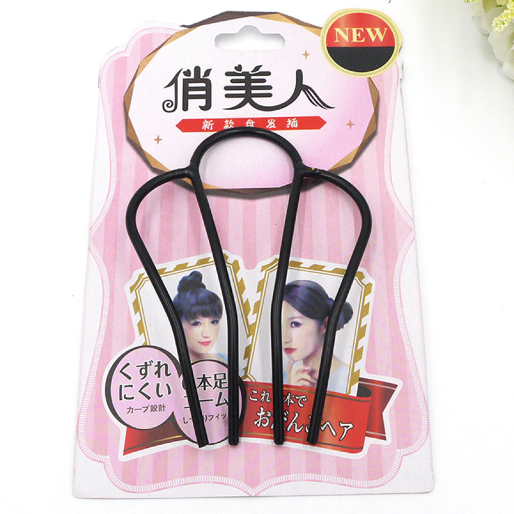 Fast hair inserted meatball head head hair styling tool fixed comb type U hairpin