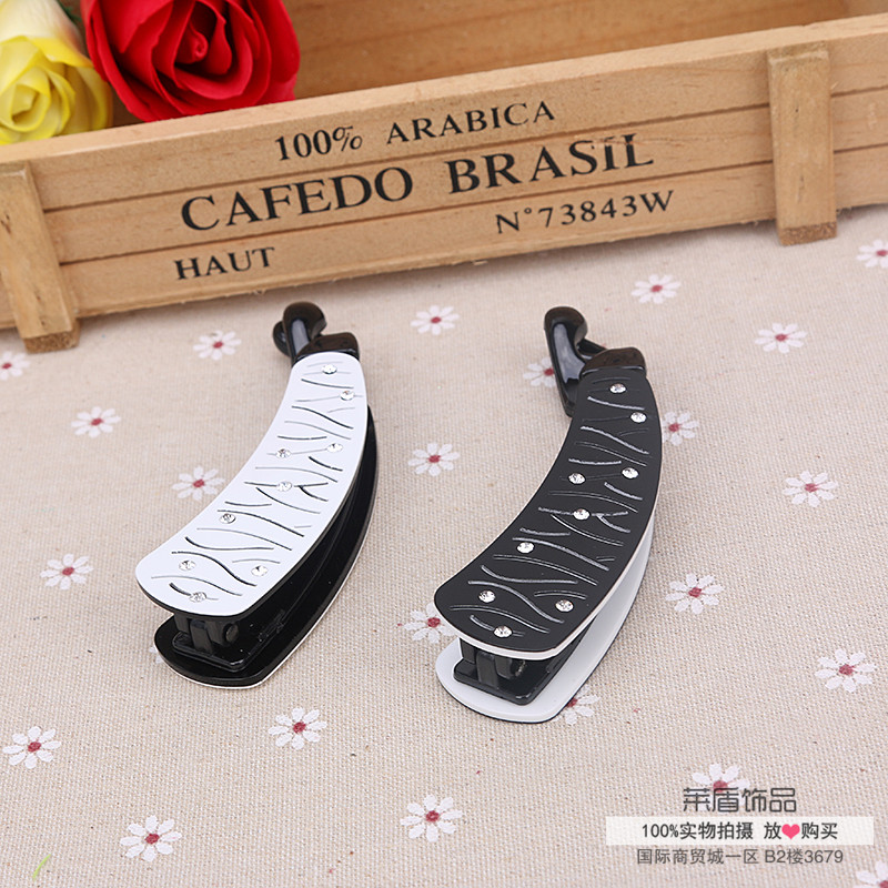 The new version of acrylic crystal hairpin hair ponytail vertical clip banana clip