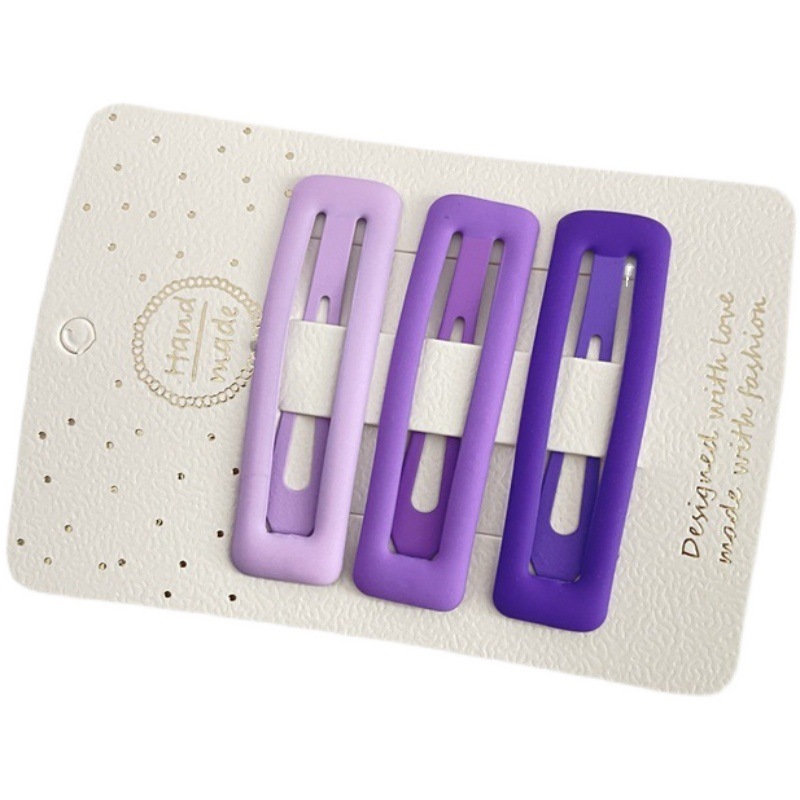 Catharanthus Roseus Blue Barrettes Women&#039;s Side Duckbill Clip 2022 New Internet Celebrity Hairpin Clip Purple Bang Clip Headdress