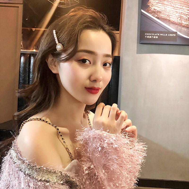 Korean Ornament Metal Rhinestone Butterfly Barrettes Retro Temperament Pearl Hair Accessories Fairy Rose Hairpin Zircon Hair Accessories