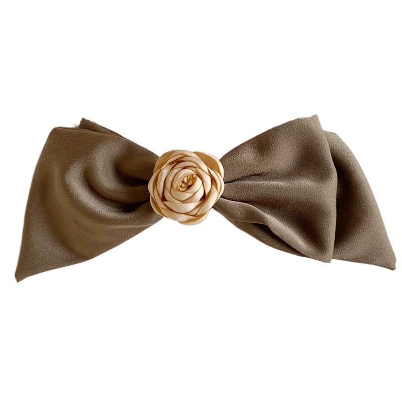  Hair Accessories Rose Double-Layer Irregular Bow Tie Top Clip Mori Style Retro Sweet Adult Back Hair Clip Rose Hairpin