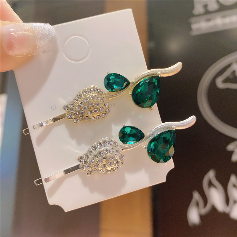 Rose Barrettes Women&#039;s Side Clip Head Clip Bang Hairpin Internet Celebrity 2021new Barrettes Headdress Rose Hairpin
