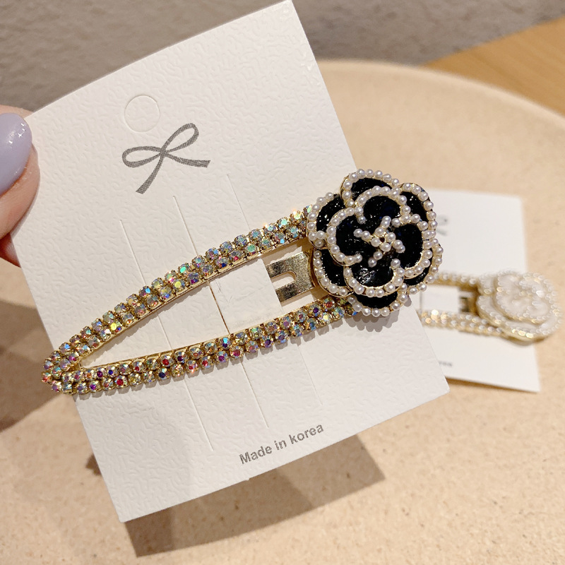  Style Fairy Lady Super Fairy Rose Barrettes Back Head Korean Retro Rhinestone Haipin Bangs Pearl BB Clip Rose Hairpin