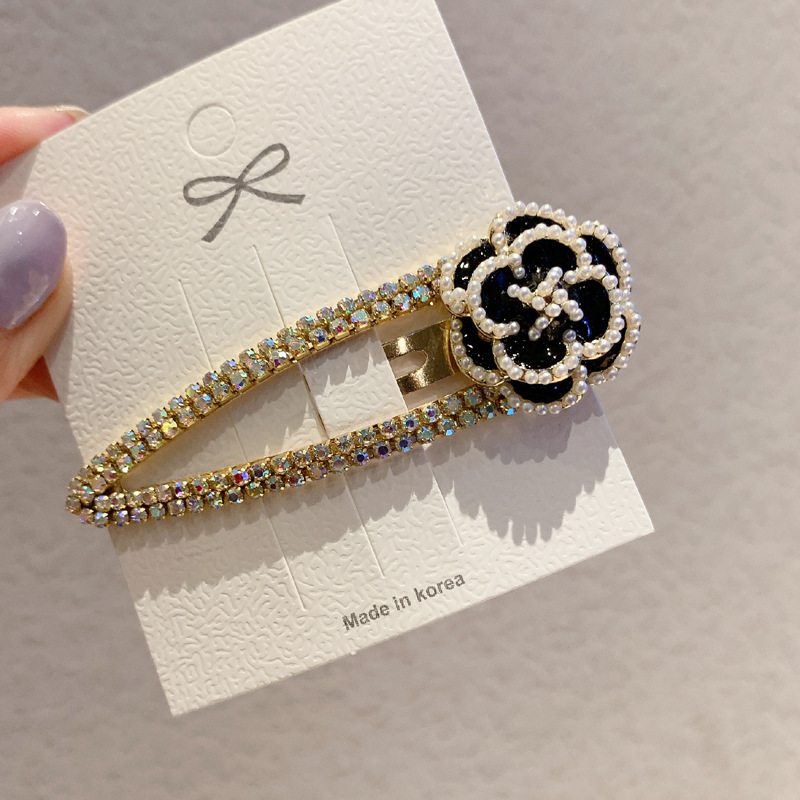  Style Fairy Lady Super Fairy Rose Barrettes Back Head Korean Retro Rhinestone Haipin Bangs Pearl BB Clip Rose Hairpin
