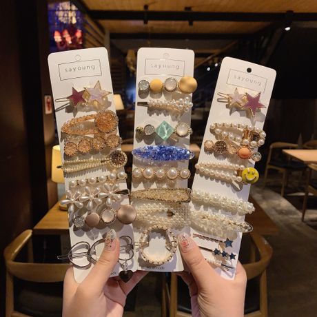 Women&#039;s Korean-Style Ins Pearl Hairpin Mori Fairy Style Clip Korean-Style Alloy Rhinestone Fringe Bobby Pin Hair Accessories