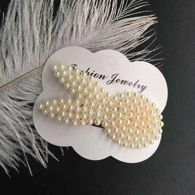 Korean Style New Hyuna Same Style One-Piece Pearl Hairpin Women&#039;s Bangs Internet Celebrity Hairpin Clip Hair Accessories Headdress
