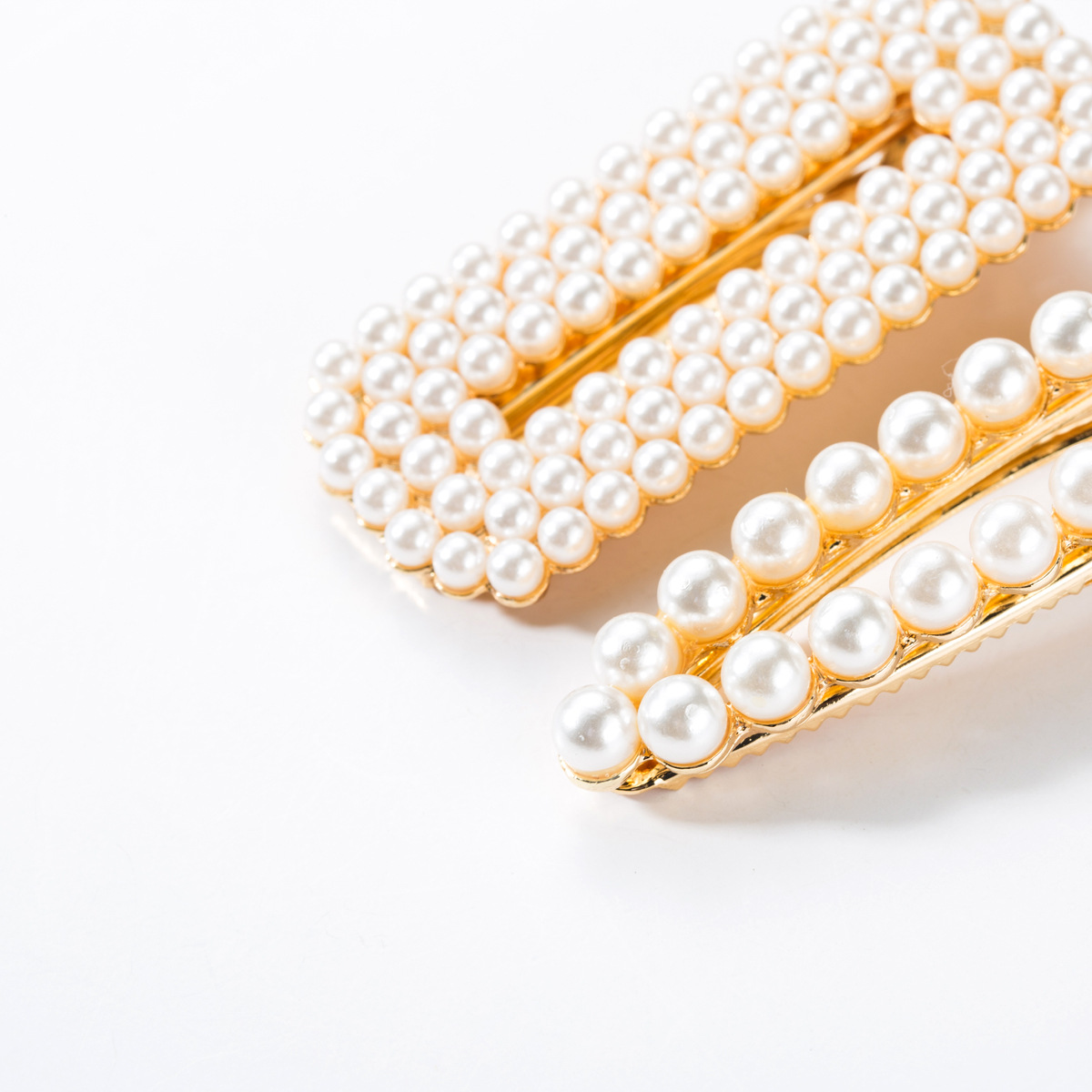 Fashion Brand Elegant Pearl Hairpin Set Combination Fresh Duckbill Clip Four-Piece Set European and American Hairpin
