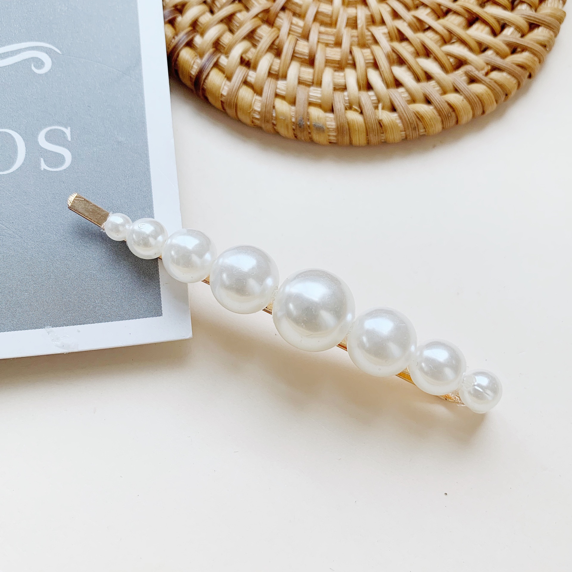 Korean version of the east gate fashion creativity simple five sets of free combination pearl hairpin a word clip edge clip wholesale