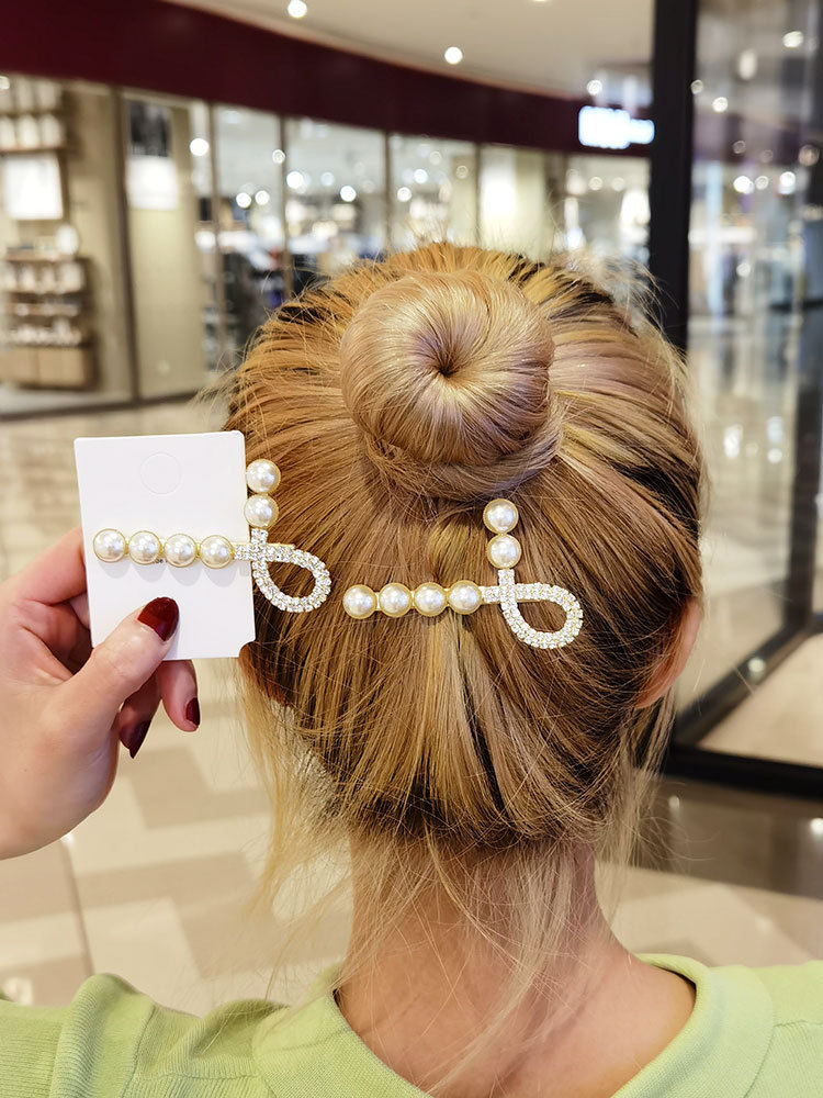 Hairpin Pearl Hairpin Korean Retro Internet Hot Side Bar Clip Side Clip Girl Headdress Bangs Clip Top Clip Hair Accessories