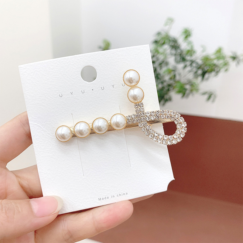 Hairpin Pearl Hairpin Korean Retro Internet Hot Side Bar Clip Side Clip Girl Headdress Bangs Clip Top Clip Hair Accessories