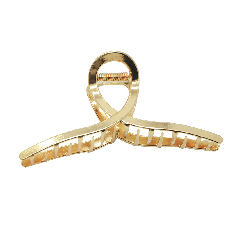 Metal Barrettes Back Head Shark Clip Korean Grip Hair Claw Ins Hair Clip Hairpin Large Metal Grip