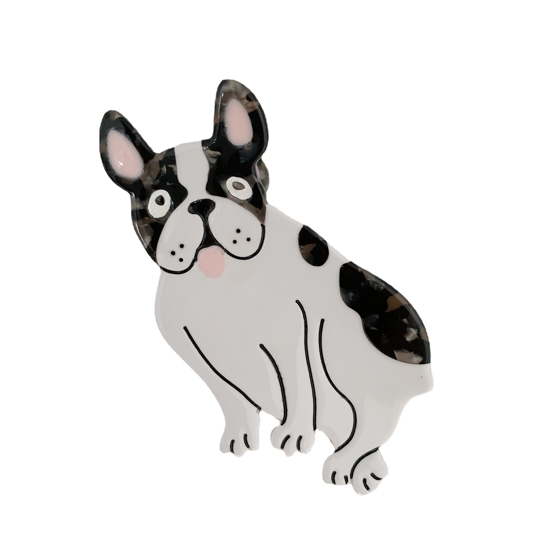 Korean Acetate Hairpin French Cute Grip Animal Corgi Geometric Hair Claw Fashion Back Head Shark Clip