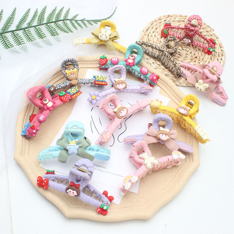 Christmas Barrettes StellaLou Grip Plush Hairpin Female Barrettes Autumn and Winter Updo Hair Clip Hair Claw Headdress South Korea