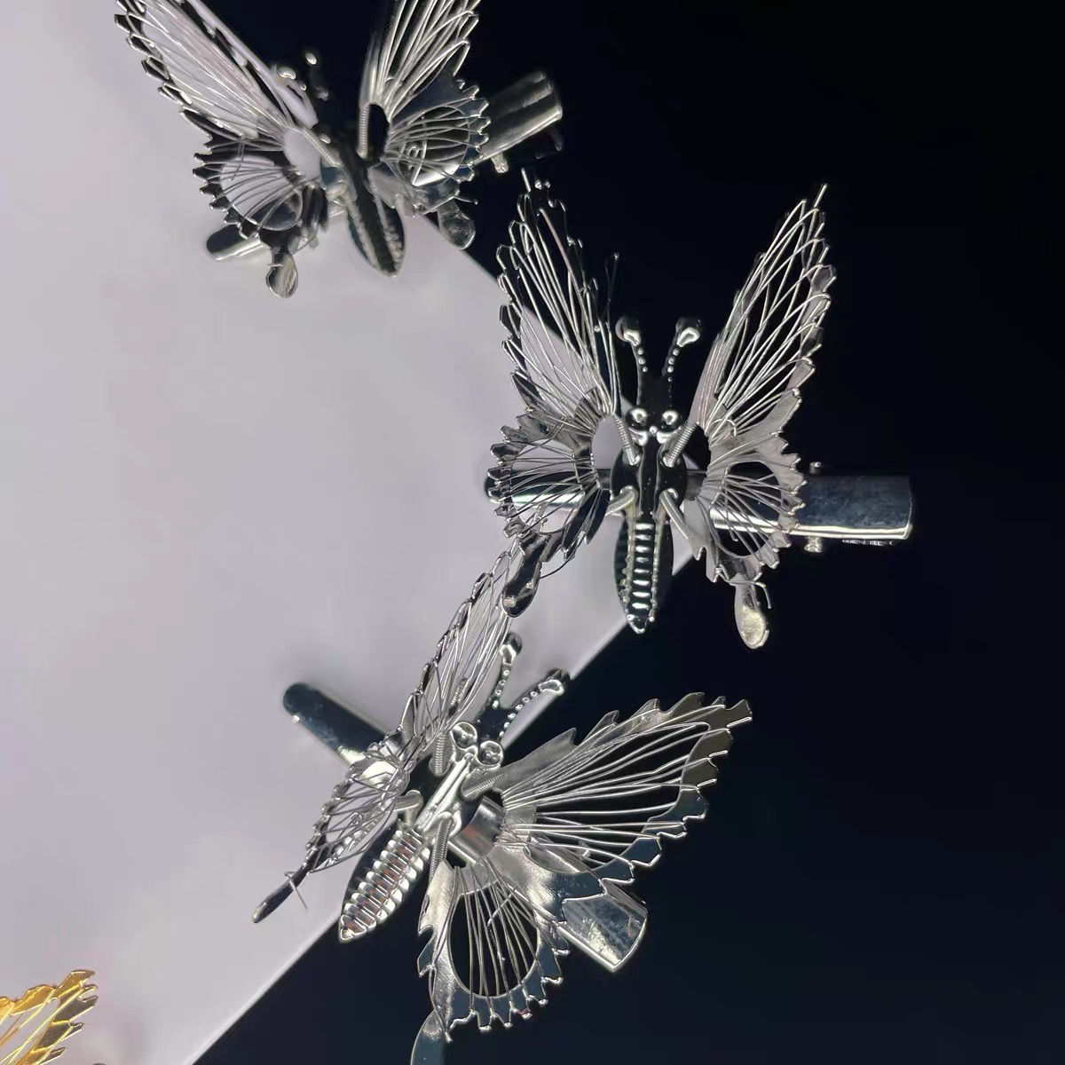Antique Dragonfly Hair Claw Hairpin Tassel Buyao Maple Barrettes Hair Comb Butterfly Side Hair Pin Female Alloy Hairpin