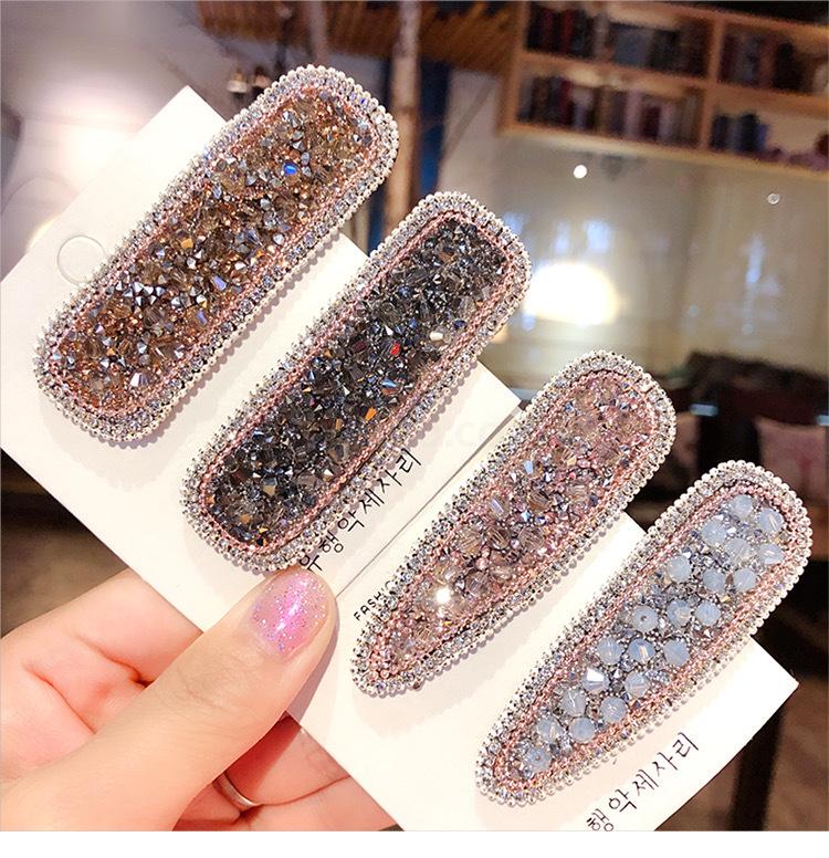 New crystal water droplet bb hairpin edge clip girls web celebrity Korean ins hairpin headdress side bangs top clip