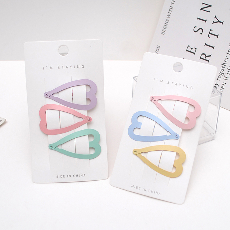 Korean Ins Sweet BB Clip Hairpin Hair Accessories Morandi Simple Barrettes BB Hairpin