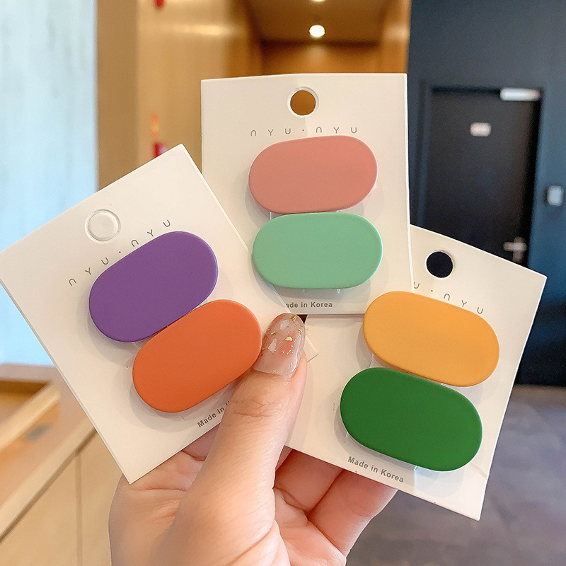 Korean Small Clip Headwear Internet Celebrity Colorful BB Hairpin Candy Color Hairpin Girl Heart Side Clip Bangs Clip Hair Accessories