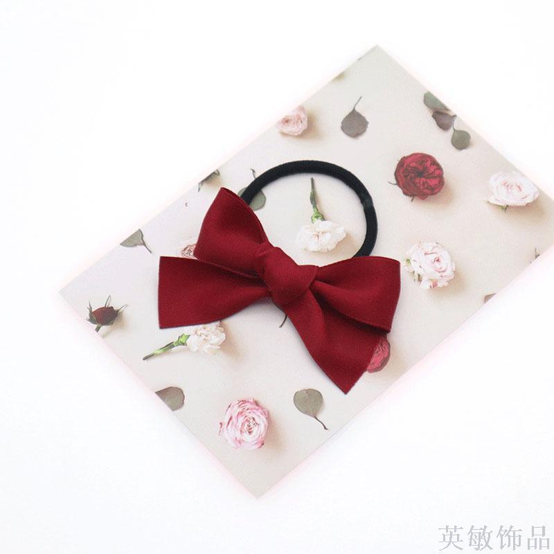 Japanese and Korean hair accessories Matte mini Cute Bow Black Rubber Band hairpin Fringe Clip Bangs Clip Simple hair Accessories