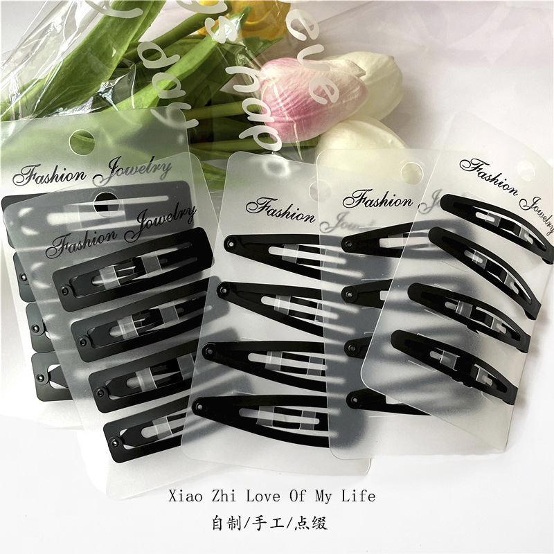 BB Clip Bang Clip Simple Fashion No Paint Shedding Hair Clip Side Clip Side Broken Hair Hair Accessories Black Hairpin