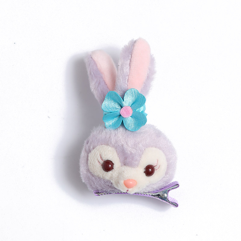 Rabbit Three-Dimensional Plush Barrettes StellaLou Cute Doll Hairpin Duckbill Clip Bang Clip Accessories Cartoon Hairpin