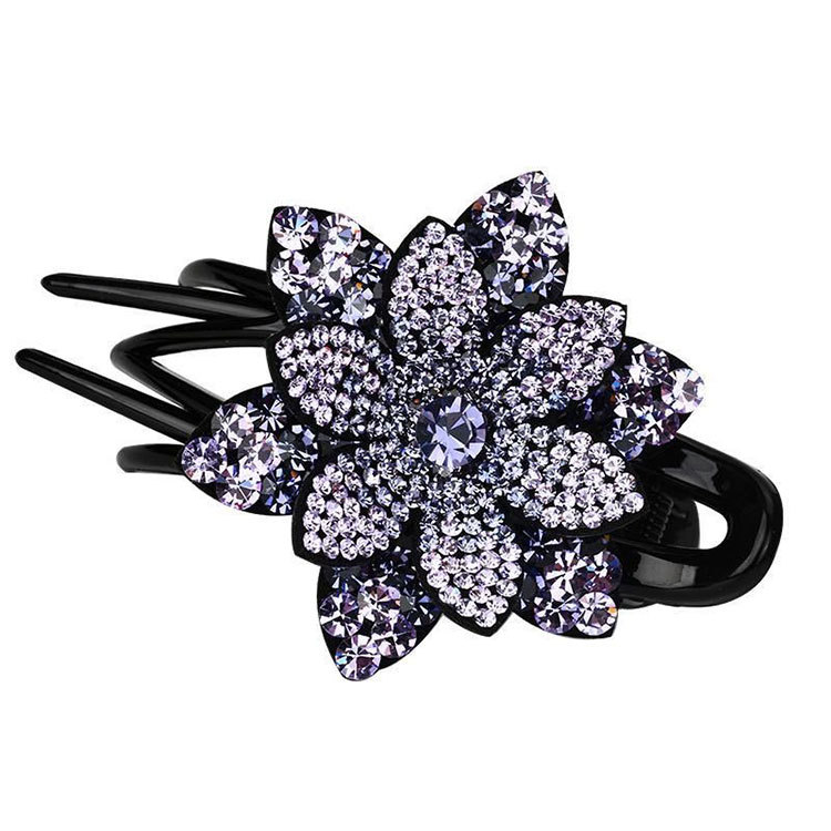 Dignified Flowers Back Head Hairpin Large Size FlowerShaped Hairpin for Updo Duckbilled Hair Accessories Female Whole