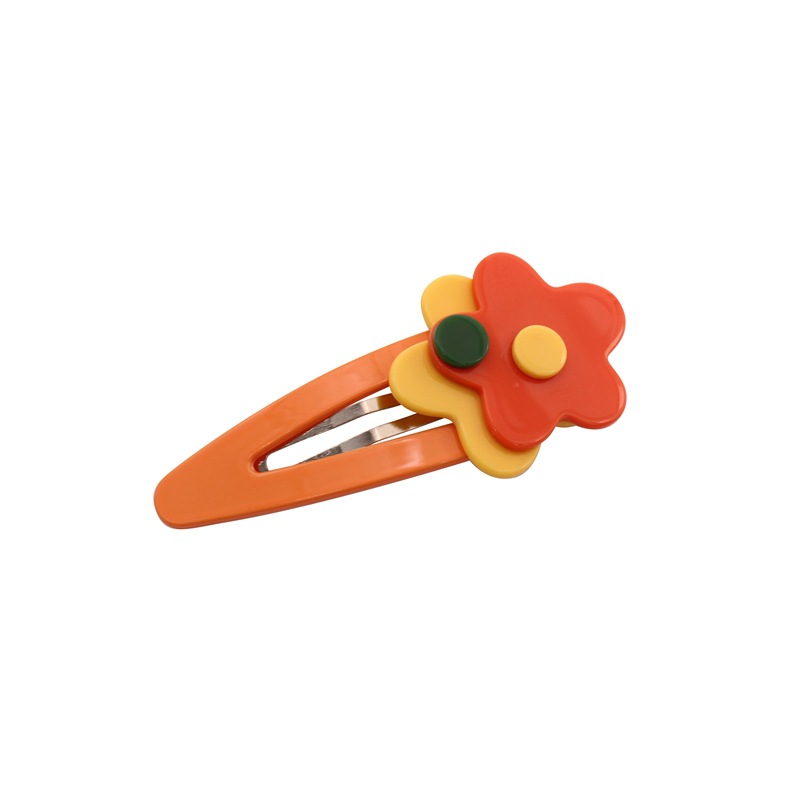  Girl Bang Clip Candy Color Hairpin BB Clip Side Clip Hair Accessories Headdress Fashion Flower Hairpin