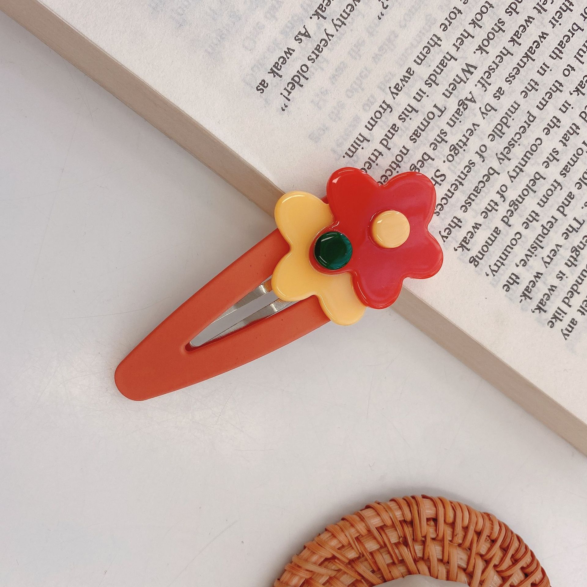  Girl Bang Clip Candy Color Hairpin BB Clip Side Clip Hair Accessories Headdress Fashion Flower Hairpin